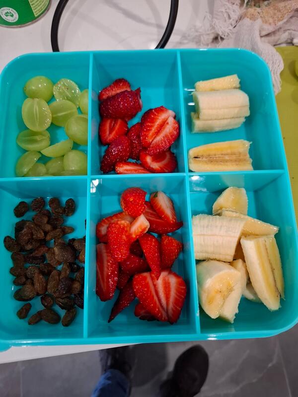 Nutritious fresh fruit lunchbox provided at Aunty Joy's Place family day care Perth Hills